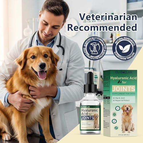 Hyaluronic Acid for Dogs – Liquid Joint Supplement for Dogs Supporting Mobility, Cartilage & Flexibility – Dog Joint Supplement for Joints, Skin, Coat & Eye Hydration – Pure, High-Molecular HA Drops