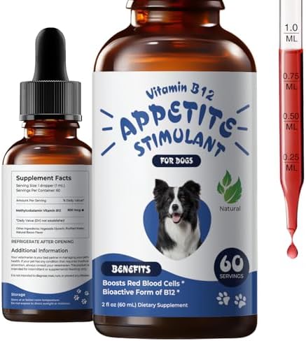 Appetite Stimulant for Dogs, Liquid Vitamin B12 & Methylcobalamin Drops
