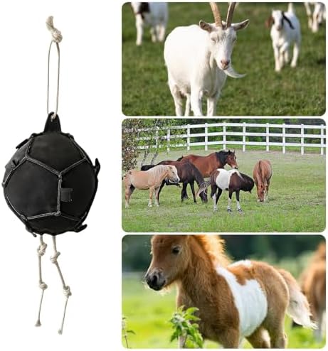 Fun Horse Carrot Feeder, Interactive Horse Treat Feeding Ball Toys, 4PCS Adjustable Enrichment Carrot Slow Dispenser for Horses Cattle Sheep Goat Barn Farm Livestock