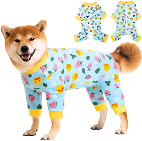 Dog Recovery Suit for Small Medium Large Dogs, Pet Onesie After Surgery Comfort Dog Bodysuit Anti Licking (Blue,2XL)