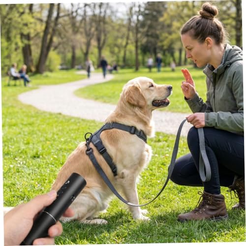 1 Pack 133x25mm Electric Whistle, Dog Whistle to Stop Barking & Bear Repellent, Rechargeable with Flashlight, Aluminum Alloy
