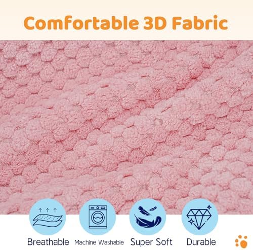 Supet Inflatable Dog Cone Collar for Dogs to Stop Licking, Dog Donut Collar After Surgery, Soft Pet Cone for Small Medium Large Dogs Pink 02 L