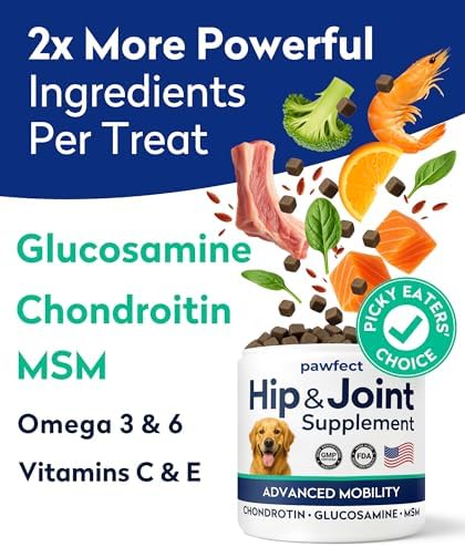 Advanced Glucosamine Dog Joint Treats, Mobility, Chicken Flavor, 180Ct