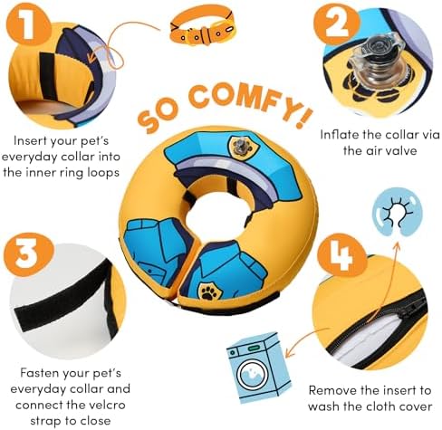 BENCMATE Inflatable Dog Cone Collar Alternative After Surgery Large+