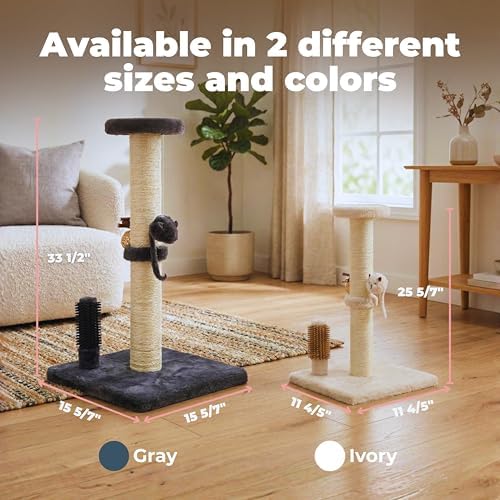 Best Pet Supplies Catify Cat Scratching Post - Gray H: 25"