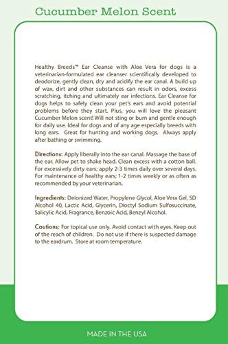 Healthy Breeds Irish Setter Ear Cleanse with Aloe Vera Cucumber Melon 8 oz
