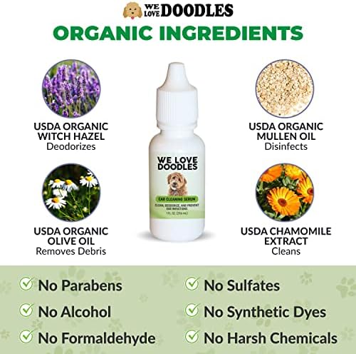 We Love Doodles Dog Hot Spot Spray & Dog Ear Cleaning Solution Kit Bundle - Itch Relief for Dogs Licking Paws, Anti-Itch Allergies, Prevent Infections, Ear Drops for Dogs