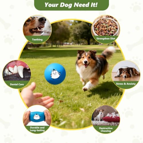 Latex Squeaky Balls for Small Dogs, 2.4" Soft Latex Squeaky Dog Ball Toys, Cute Animals Rubber Bouncy Balls, Puppy Teething Chew Toys for Small & Medium Dogs (2.4"-Set B)