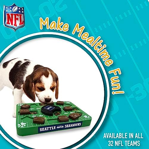 Pets First NFL Seattle Seahawks Puzzle Toy, Interactive Dog Puzzle Treat Toy