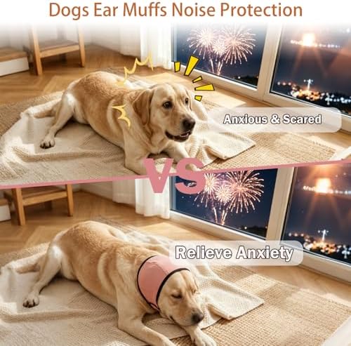Dog Ear Covers & No Shake Ear Wraps for Hematoma,Grooming,Drying
