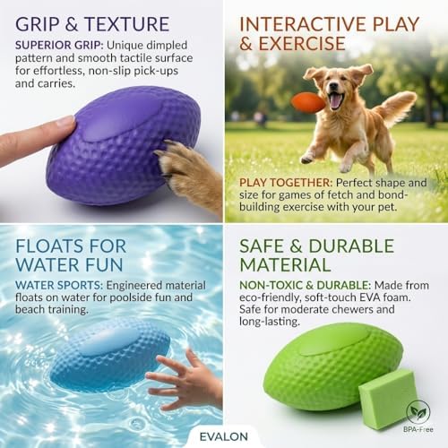 EVA bite-Resistant pet Football Dog Interactive Teething Toy can be Thrown and Bitten Training Ball Elastic and Light Human pet Throwing Ball (Green)