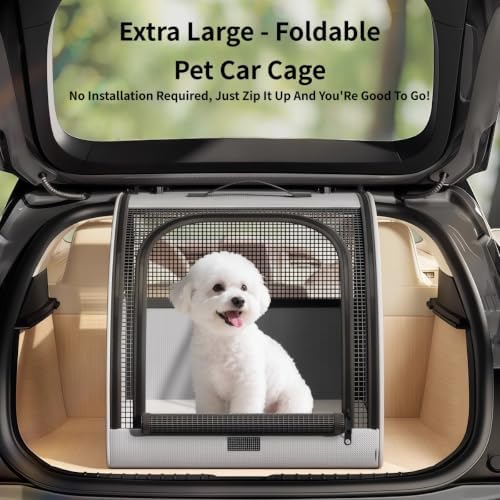 Collapsible Dog Crate Compatible with Smart Fortwo A451 2012-2014
