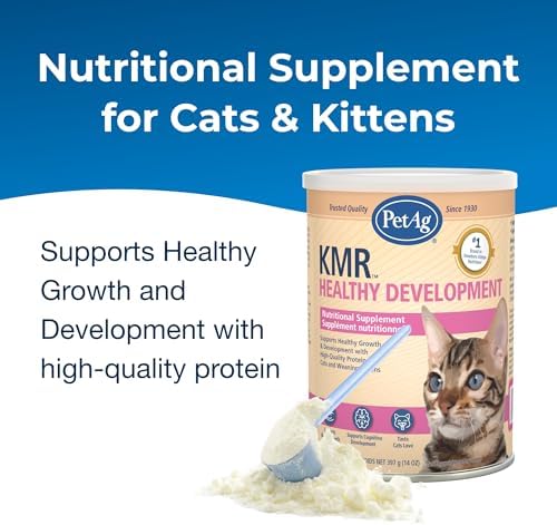 PetAg KMR Healthy Development - 14 oz, Pack of 4 - Great Tasting Nutritional Supplement for Cats and Weaning Kittens