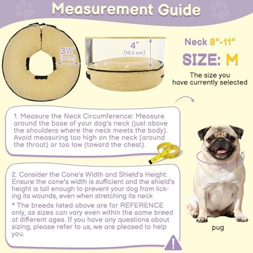 Inflatable Dog Cone with Clear Shield for Added Coverage