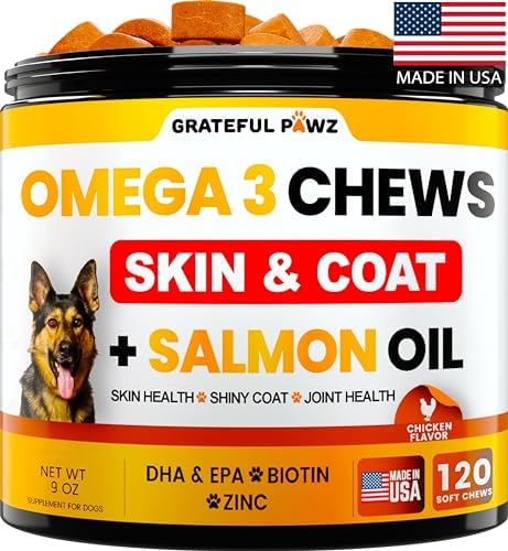 Omega 3 for Dogs - Fish Oil for Dogs Chews - Allergy and Itch Relief