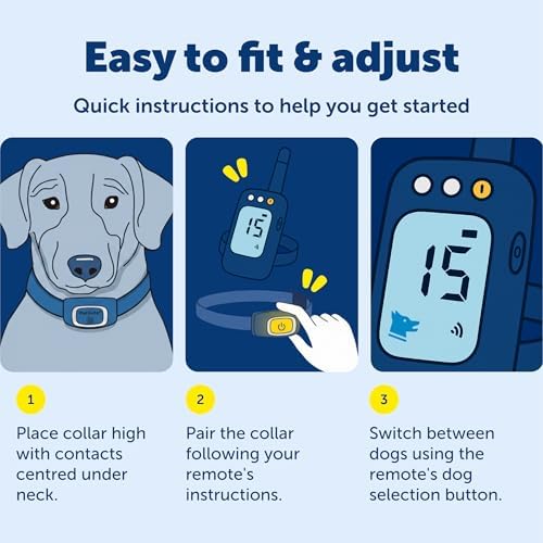 PetSafe Lite Add-A-Dog Receiver Collar, Waterproof, Tone / Vibrations / 15 Levels of Lighter Static Stimulation for Timid Dogs for 8 lb.