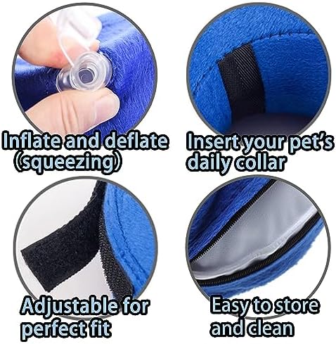 Soft Inflatable Cone Recovery Collar for Dogs and Cats After Surgery