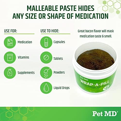 Pet MD Wrap A Pill Bacon Flavor Pill Paste for Dogs - 4.2 oz