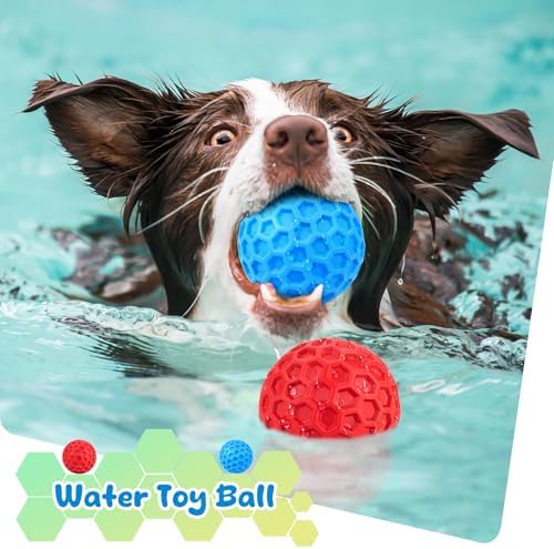 Squeaky Dog Toys for Aggressive Chewers, Indestructible Dog Balls for Aggressive Chewers, Squeaky Balls for Dogs, Interactive Toys for Large Dogs, Funny Heavy Duty Ball