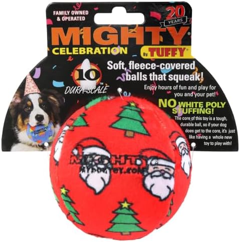 MIGHTY Tuffy 2 Pack Medium Ball Ultra Durable Plush Dog Toy
