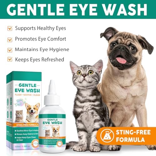 Dog Eye Drops, Soothe Eye for Dogs and Cats, Pet Tear Stain Remover & Eyes Cleaner, 100ml
