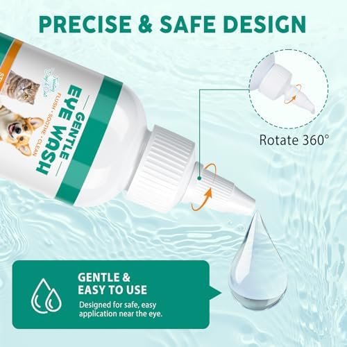 Dog Eye Drops, Soothe Eye for Dogs and Cats, Pet Tear Stain Remover & Eyes Cleaner, 100ml