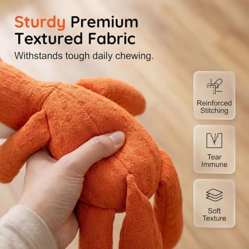 2026 Upgraded Indestructible Plush Dog Toy for Aggressive Chewers, Interactive Squeaky Chew Toy, Durable Teething Toy for Small, Medium & Large Dogs (Blue Bird)