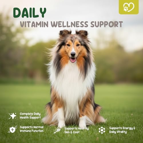 90 Soft Chews 22-in-1 Grain-Free Dog Multivitamin Supplement – Hip & Joint Health, Immune Support, Healthy Coat & Overall Wellness – Vitamins A, B12, C, D, E, Minerals, and Antioxidants