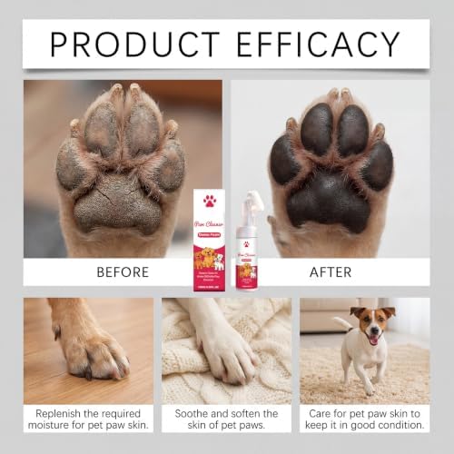 Dog Paw Cleaner Foam for Dogs & Cats, Gentle Formula for Sensitive Paws
