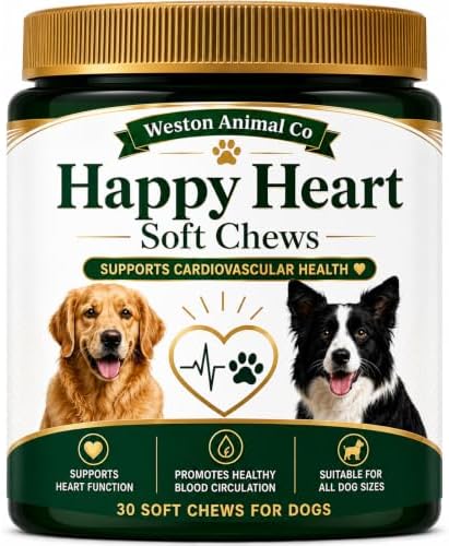 Weston Animal Co Happy Heart Soft Chews for Dogs, 30 Chews