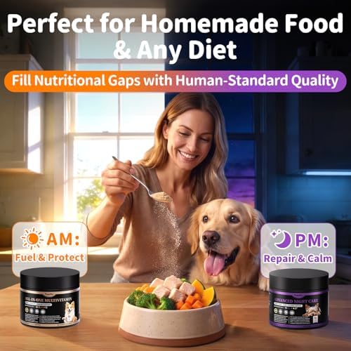 Dog Vitamins and Supplements - Day & Night 2 Pack, Beef, 150 Scoops