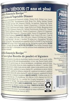 Blue Buffalo Homestyle Recipe Chicken Senior Wet Dog Food, 12.5 oz, 12 ct