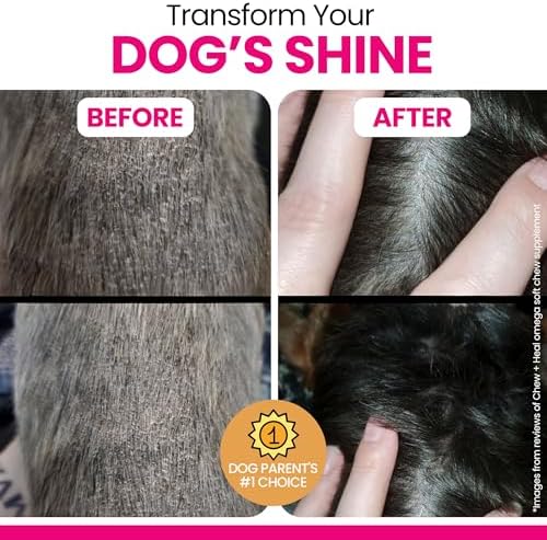 Dog Skin and Coat Supplement - Omega 3 6 9 with Kelp Powder, 14 oz