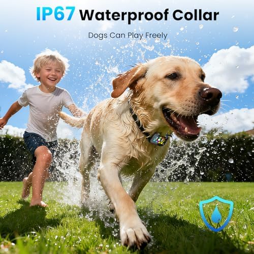 2‑in‑1 Dog Bark and Shock Collar, 4500FT Remote Range, Beep/Vibration/Shock 3 Modes, 8 Sensitivity, IP67 Waterproof, Portable Training Collar for Medium and Large Dogs (5-120lbs)