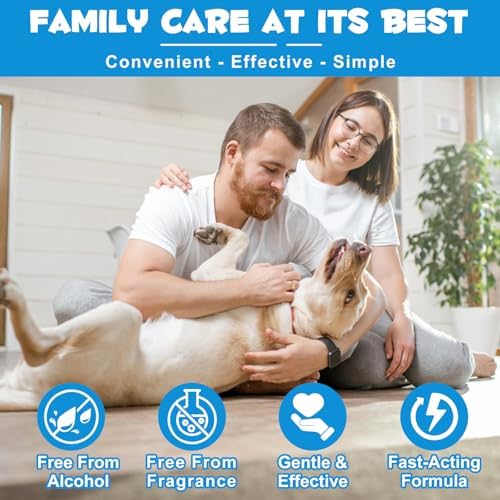 Bieyoc Pet Ear Drops for Dogs and Cats, Dog and Cat Ear Clean and Soothe Ear Irritations, Pet Ear Cleaner Helps to Remove Wax, Stains & Dirt, 2.02 Fl.Oz