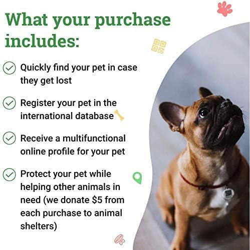 Personalized Pet ID Tag for Dog Cat with QR Passport Global Search System of Lost Pets - Personalized Dog Tags Cat Name Tags - Wow