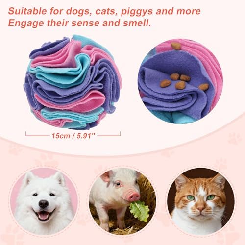 Snuffle Ball for Dogs, Interactive Dog Toys, Blue, Medium