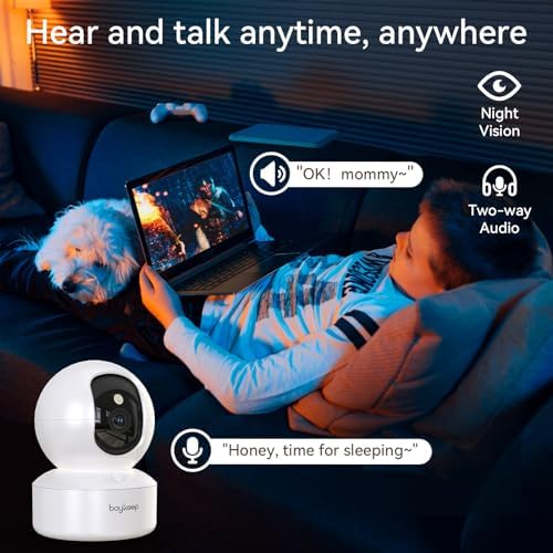 BoyKeep Indoor Camera - 2K Pet Camera, 5G/2.4GHz WiFi Cam for Baby Monitor with Phone App, 360° Pan & Tilt, 2-Way Audio, Color Night Vision, New for 2026 with 12s Free Cloud Storage