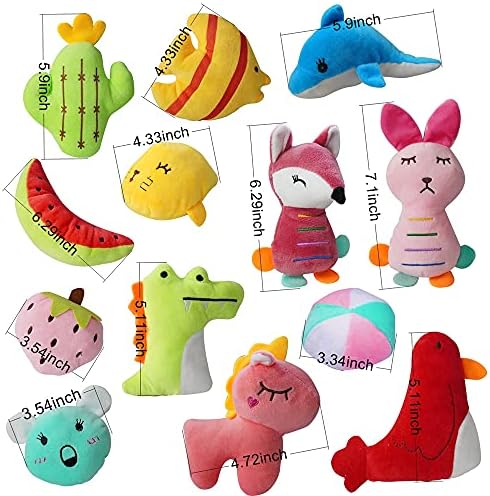 27 Pack Puppy Squeaky Toy Cute Bulk Plush for Small Dogs