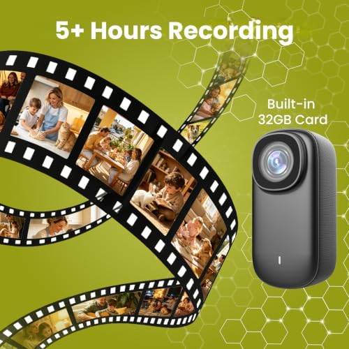Cat Camera Collar 2K POV, 32GB Card Included, 5+ Hour Recording