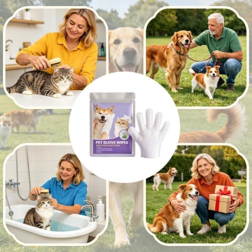 Dog Cleaning Gloves Gentle Nourishing Waterless