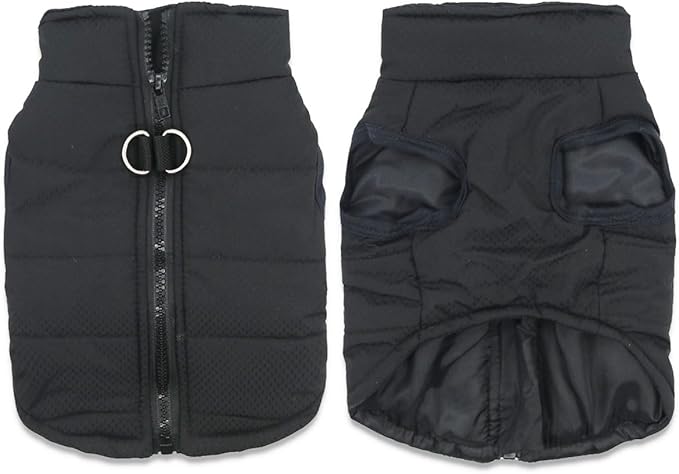 Dog Coats Warm Winter Dogs Jacket Pet Jackets Puppy Cold Weather Coat Pet Clothes for Small Dogs, Black, X-Large