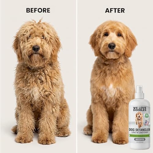 Dog Detangler Spray, Leave-in Conditioner Spray for Dogs, Unscented, 16 oz
