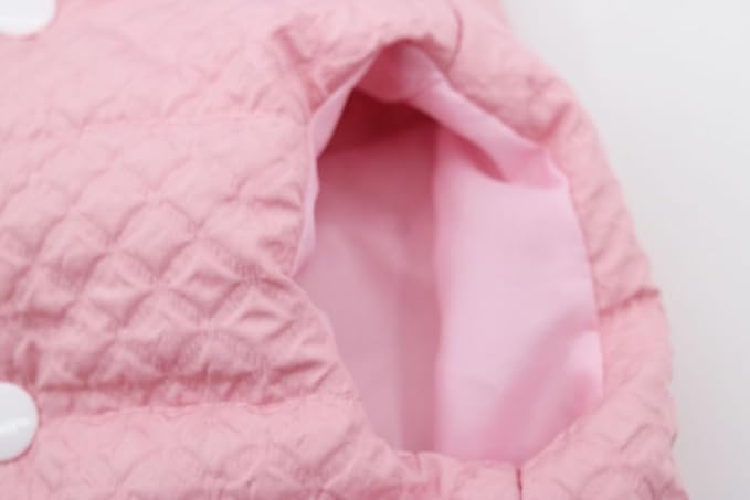 Soft Warm Small Dog Coats Lightweight Pet Dog Winter Jackets for Small Medium Dogs Puppy Cold Weather Coat Pet Clothes Girl, Pink, Large