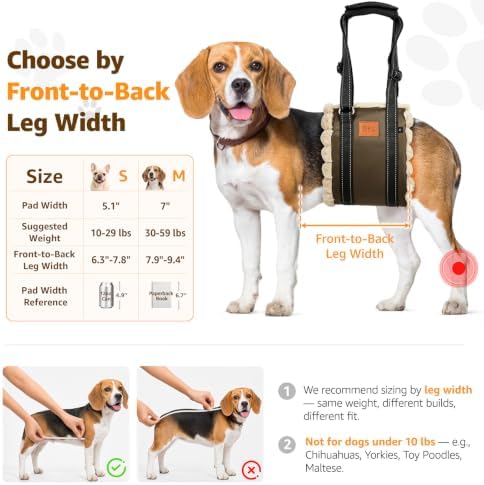 Adjustable Dog Sling for Medium Dogs Soft Post-ACL Surgery Mobility Aid