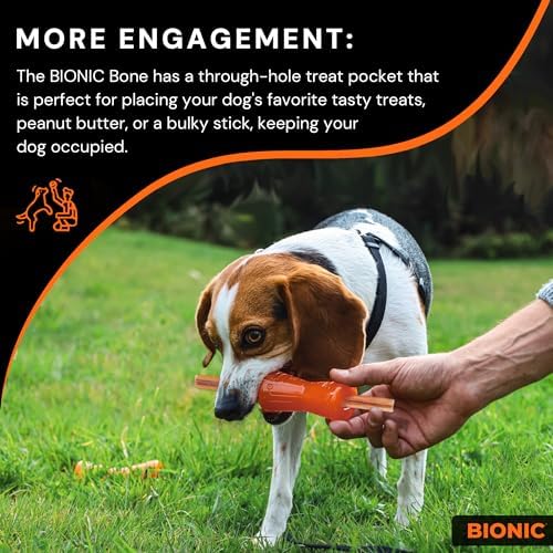 BIONIC Bone Dog Toy for Dogs Between 15-35 lbs, Medium