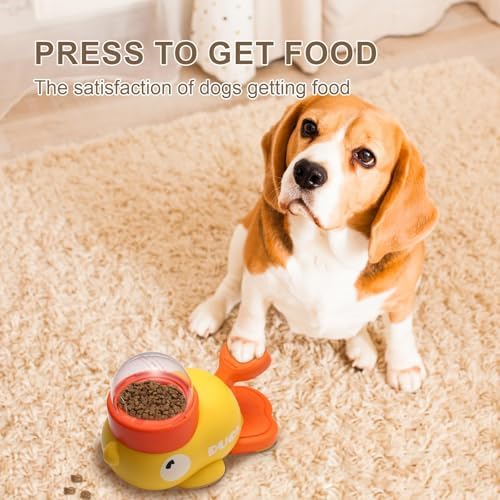 Duck Cat Treat Dispenser, 2026 Upgrade Duck Dog Feeder, Interactive Treat Dispenser Dogtoys Slow Feeder, Food Dispenser Toy with Button Pet Healthy Eating & Iq Training (1pc)