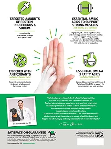 SquarePet VFS Low Phosphorus Formula Special Needs Dry Dog Food Made with Cage Free Turkey and Whole Eggs 4.4lb