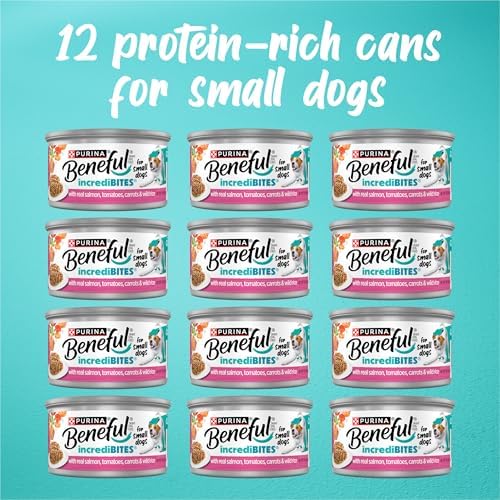 Beneful Purina IncrediBites Small Wet Dog Food in Gravy, Salmon, (12) 3 oz