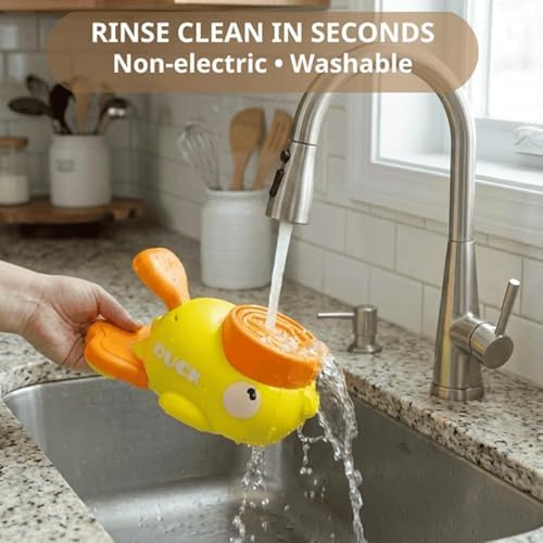 Duck Cat Treat Dispenser, 2026 New Duck Puzzle Feeder for Cats, Duckie Cat Feeder, Yellow Ducks Cat Feeder Toy, Food Dispenser Toy with Button, 2-in-1 Interactive Toy & Slow Feeder (1PC-Yellow)